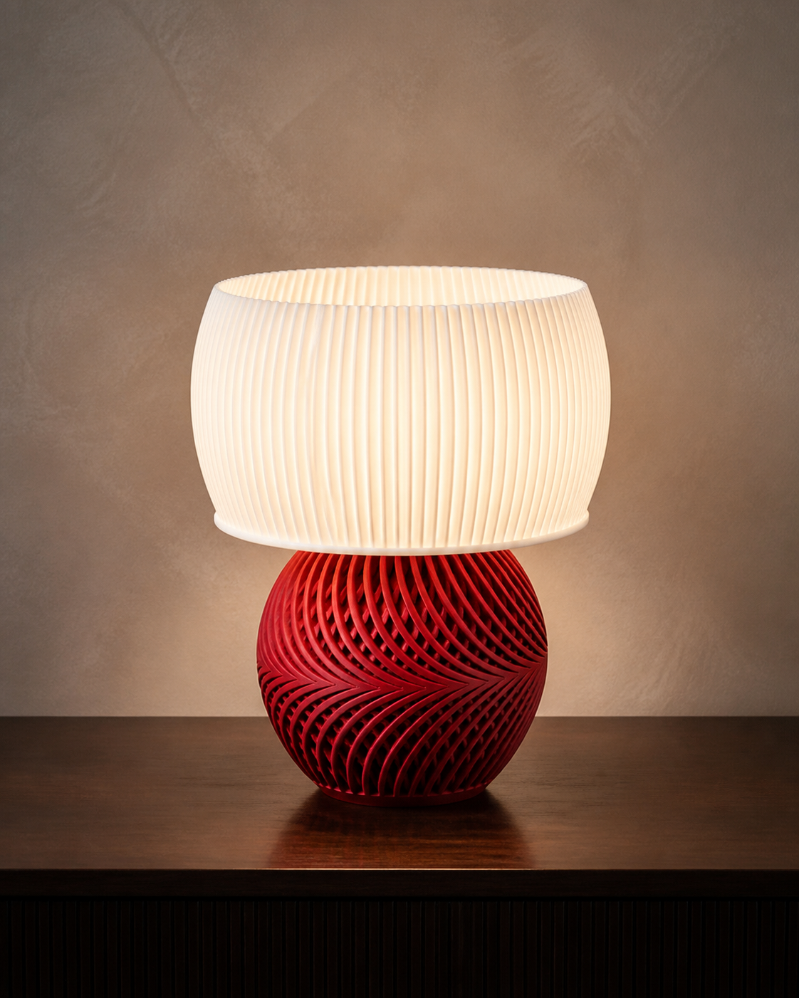 Luminária de mesa Luxury com base rubi